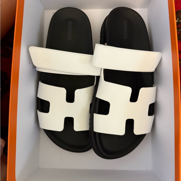 Hermes Sandal Chypre White Size 7 - Picture 3 of 6